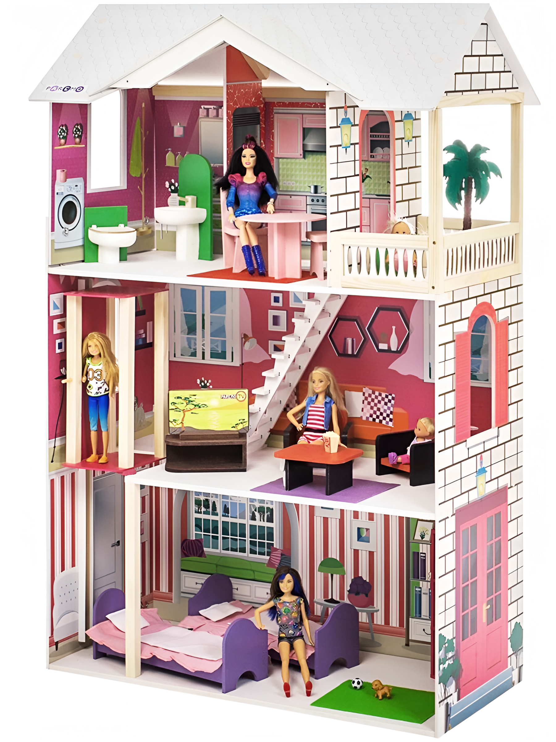 Домик для кукол PAREMO 121 см с мебелью PD318-15 - фото 4