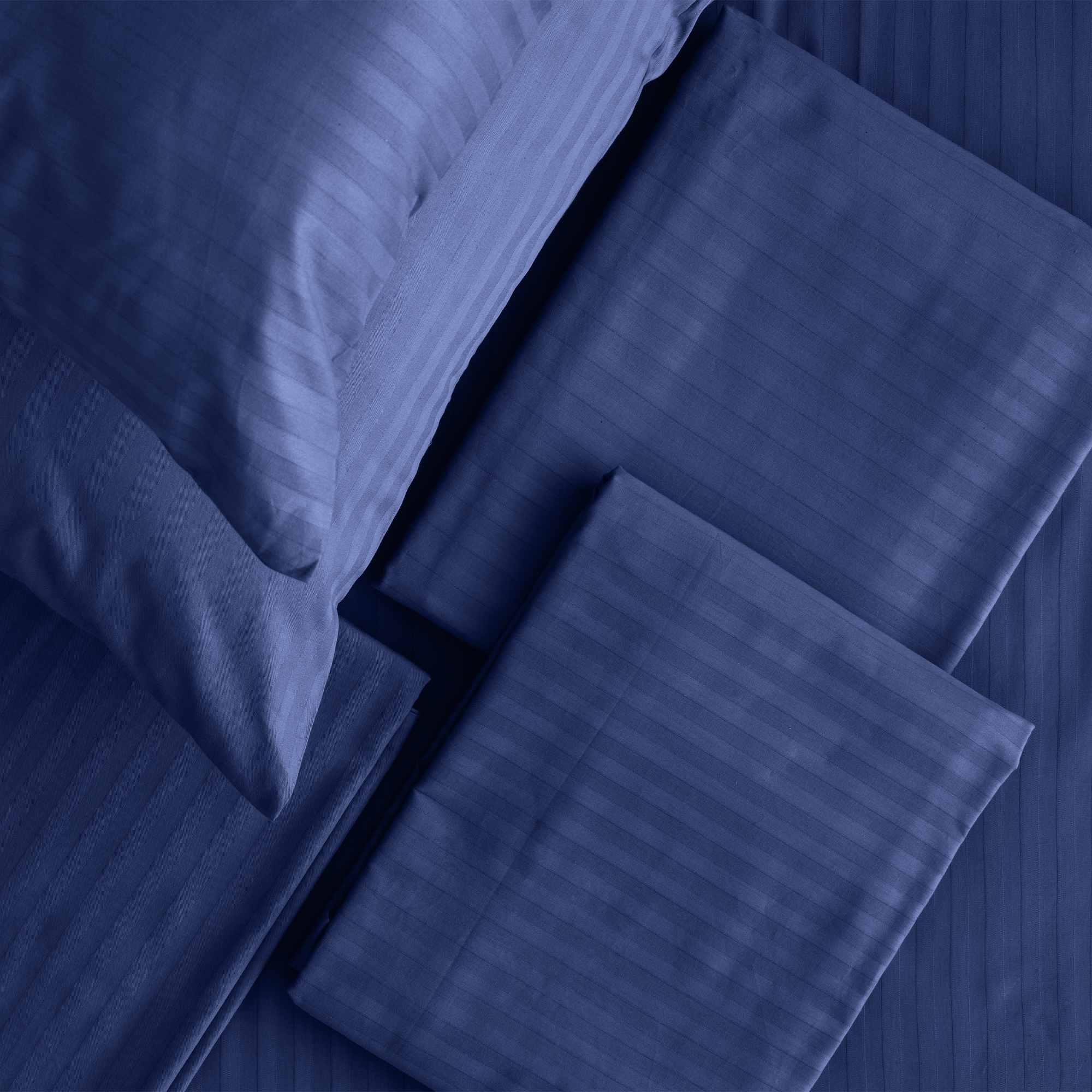Комплект постельного белья LOVEME Indigo 1.5СП наволочки 70х70 см страйп-сатин 100% хлопок - фото 10