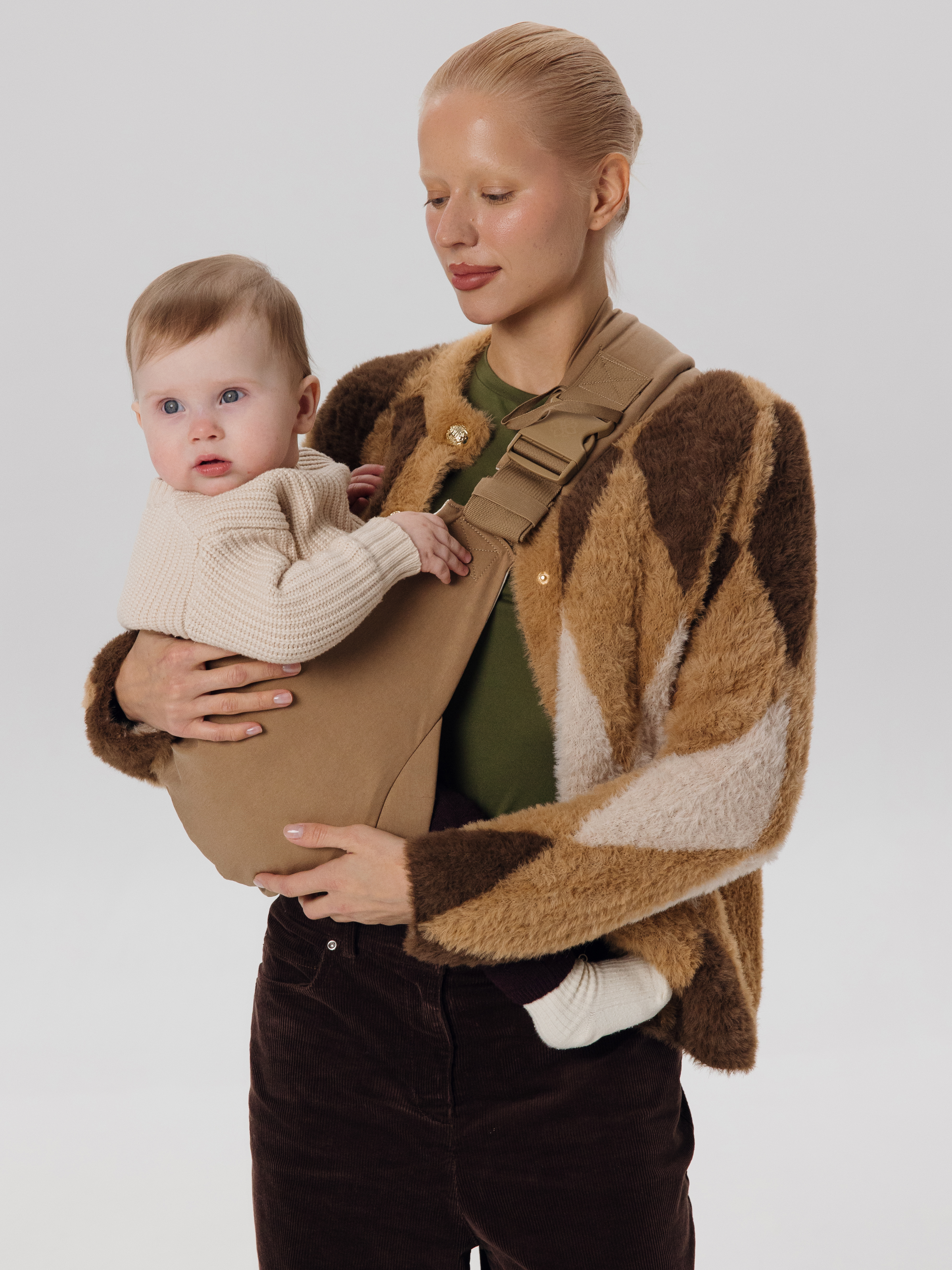 Переноска для новорожденных Timikbaby слинг бежевый - фото 1