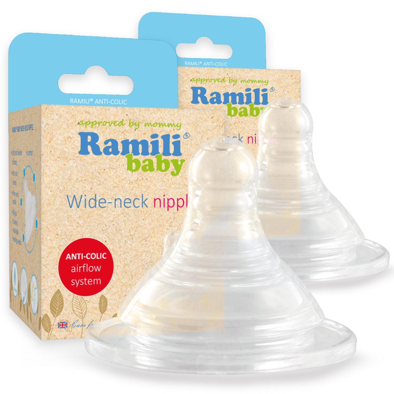 Соска Ramili Anti-Colic силикон L (быстрый поток) 2 шт. - фото 6