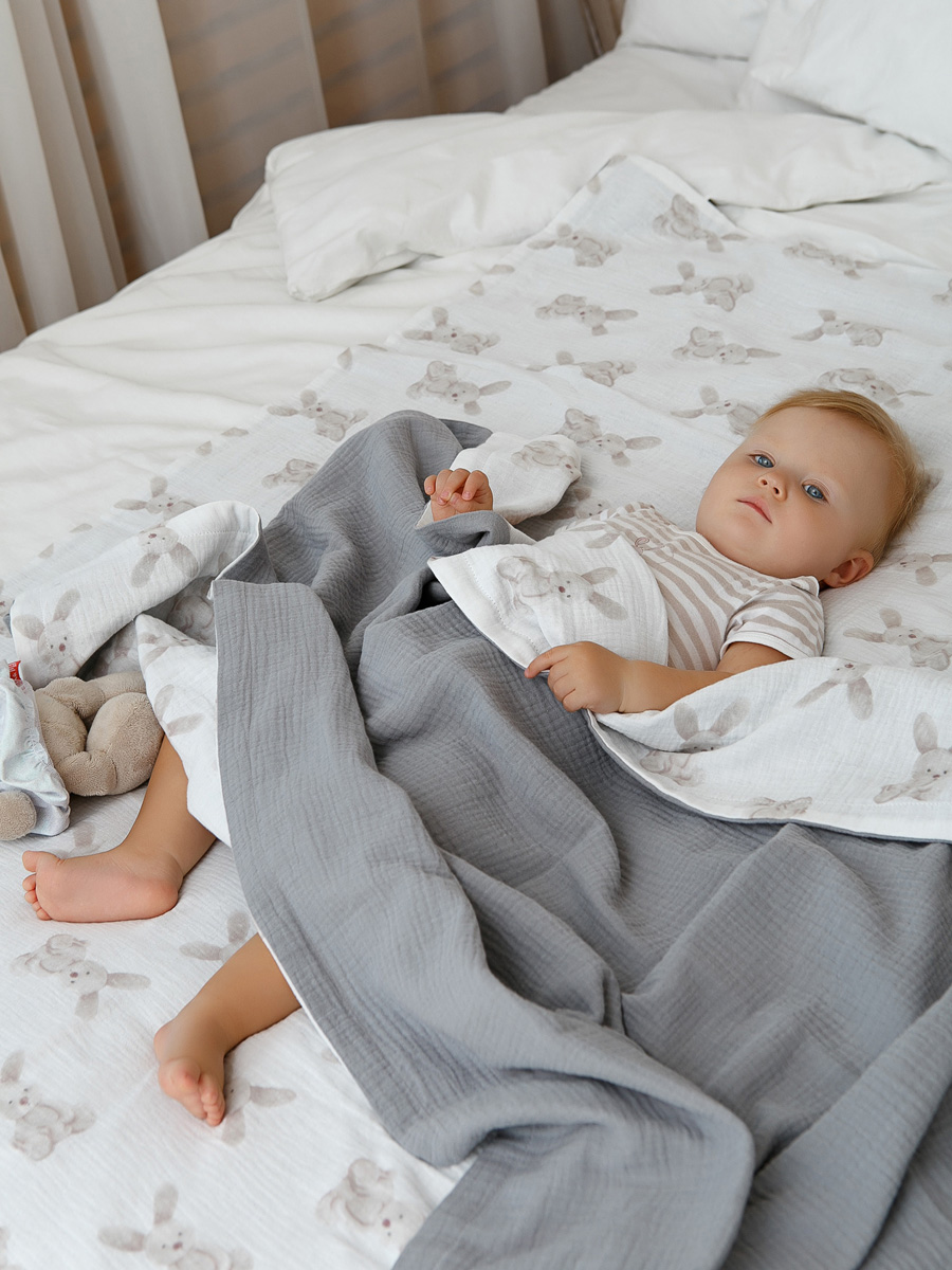 Плед ЛетиПташка Серый 95 x 130 см хлопок - фото 12