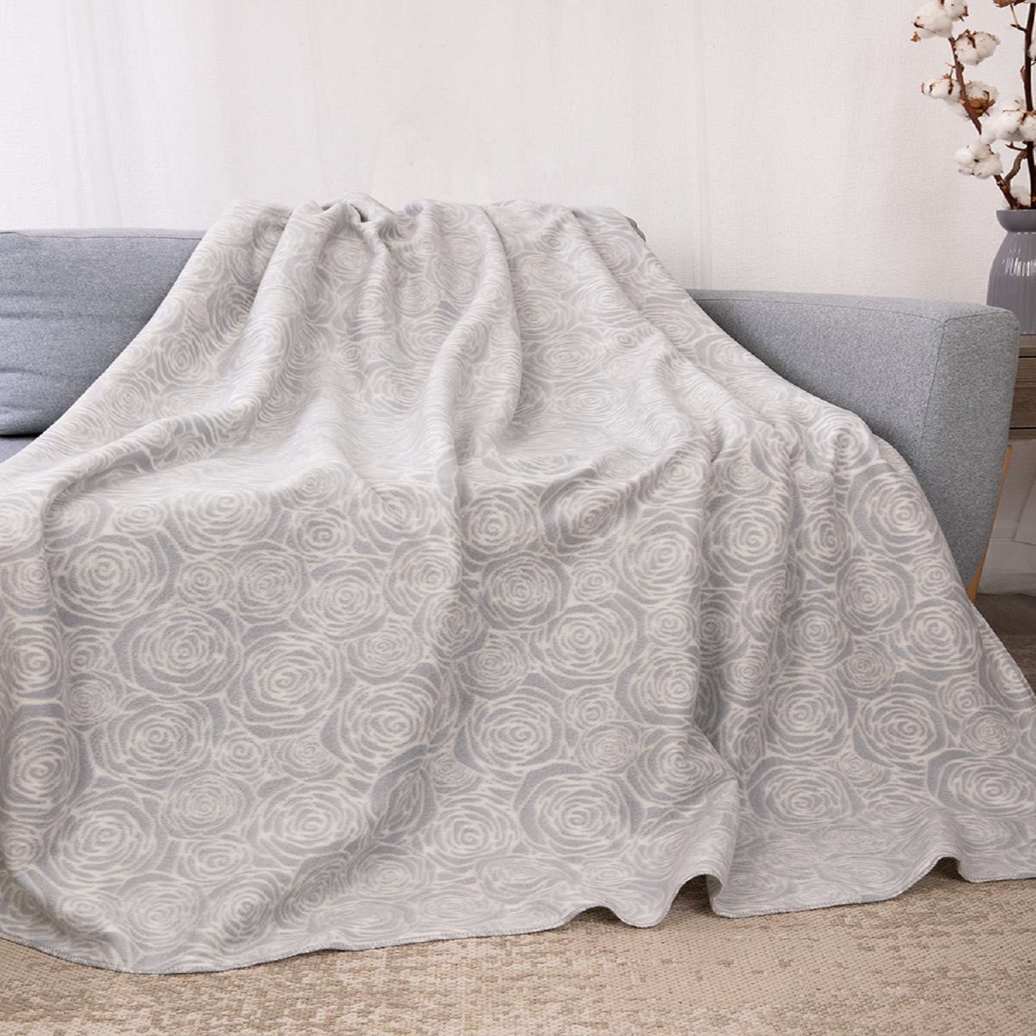 Плед TESSOLO HOME Роза 130 x 170 см флис - фото 3