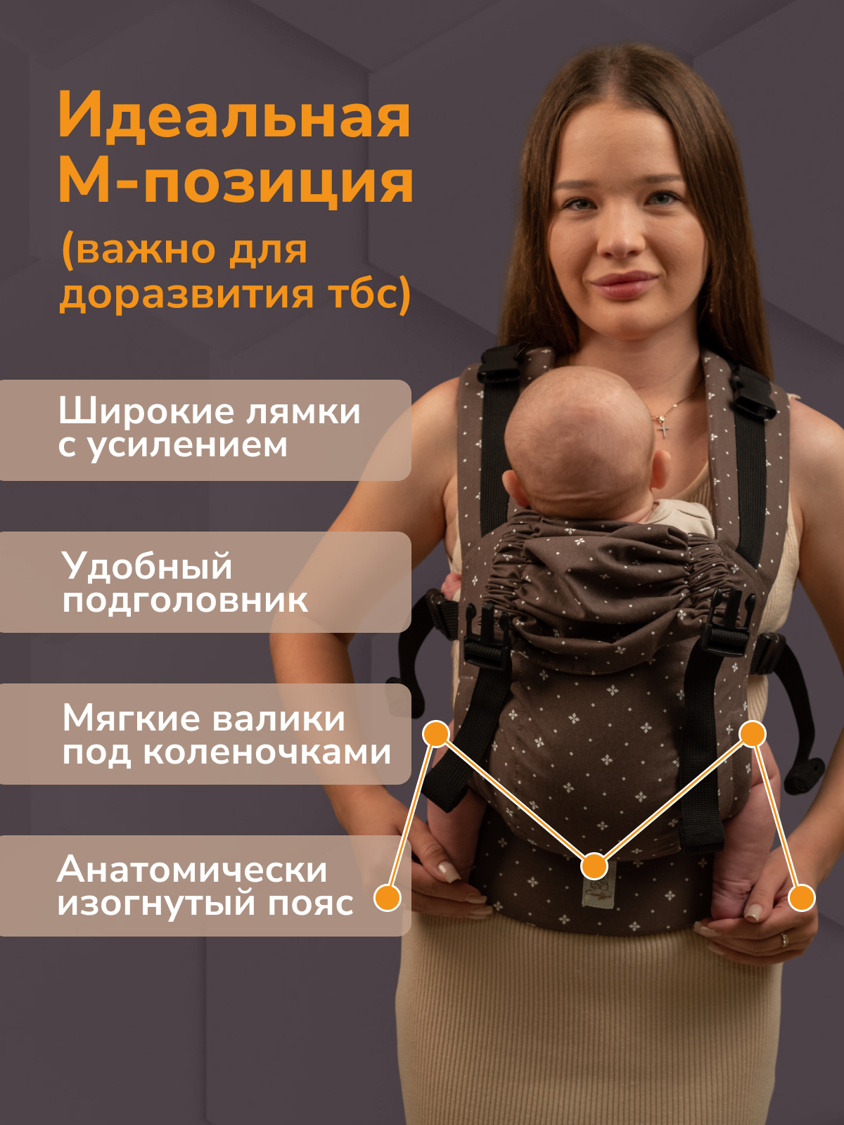 Эргорюкзак СлингУля Супер-м беби 2+ - фото 2