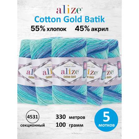 Пряжа Alize 330 м 5 мотков 4531 секционный