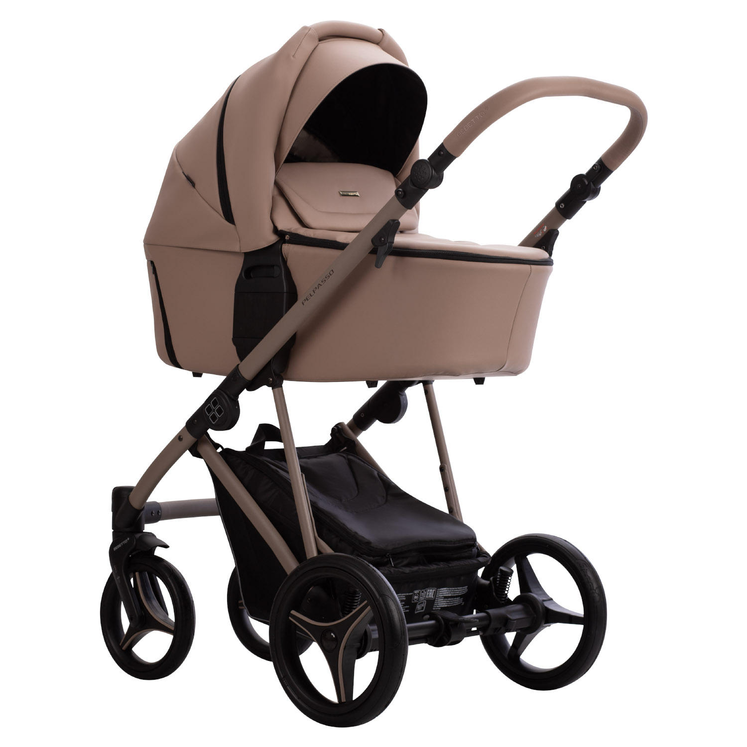 Коляска 2в1 Bebetto Pelpasso Pro 01 Kaszmir бежевый - фото 1
