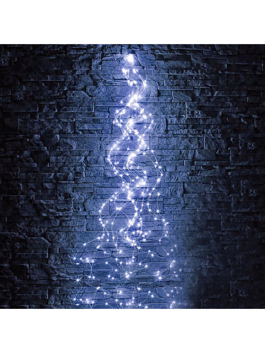 Гирлянда новогодняя Золотая сказка конский хвост интерьерная для дома и на елку 2 м от сети светодиодная - фото 12