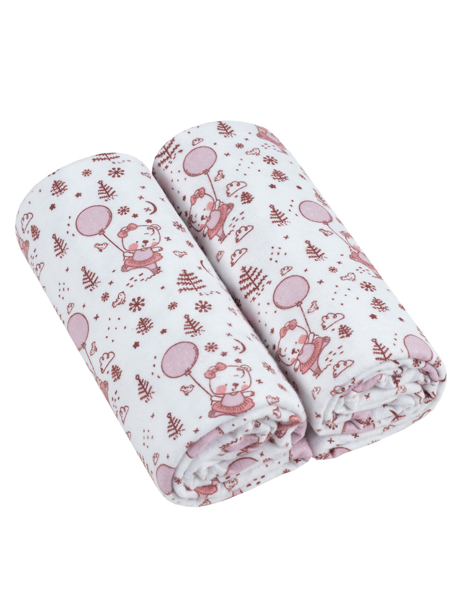 Пелёнка FunEcotex Мишки мишель фланель 75х120 см 2 шт. - фото 1