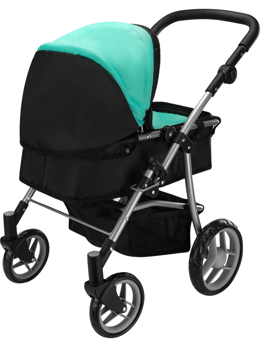 Коляска 3 в 1, коляска-люлька, прогулочная коляска, коляска-трансформер для кукол MELOBO 9651BS-A - фото 11