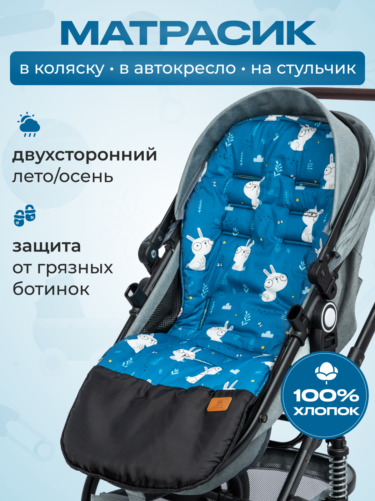 Матрас StrollerAcss SA100/морской - фото 8