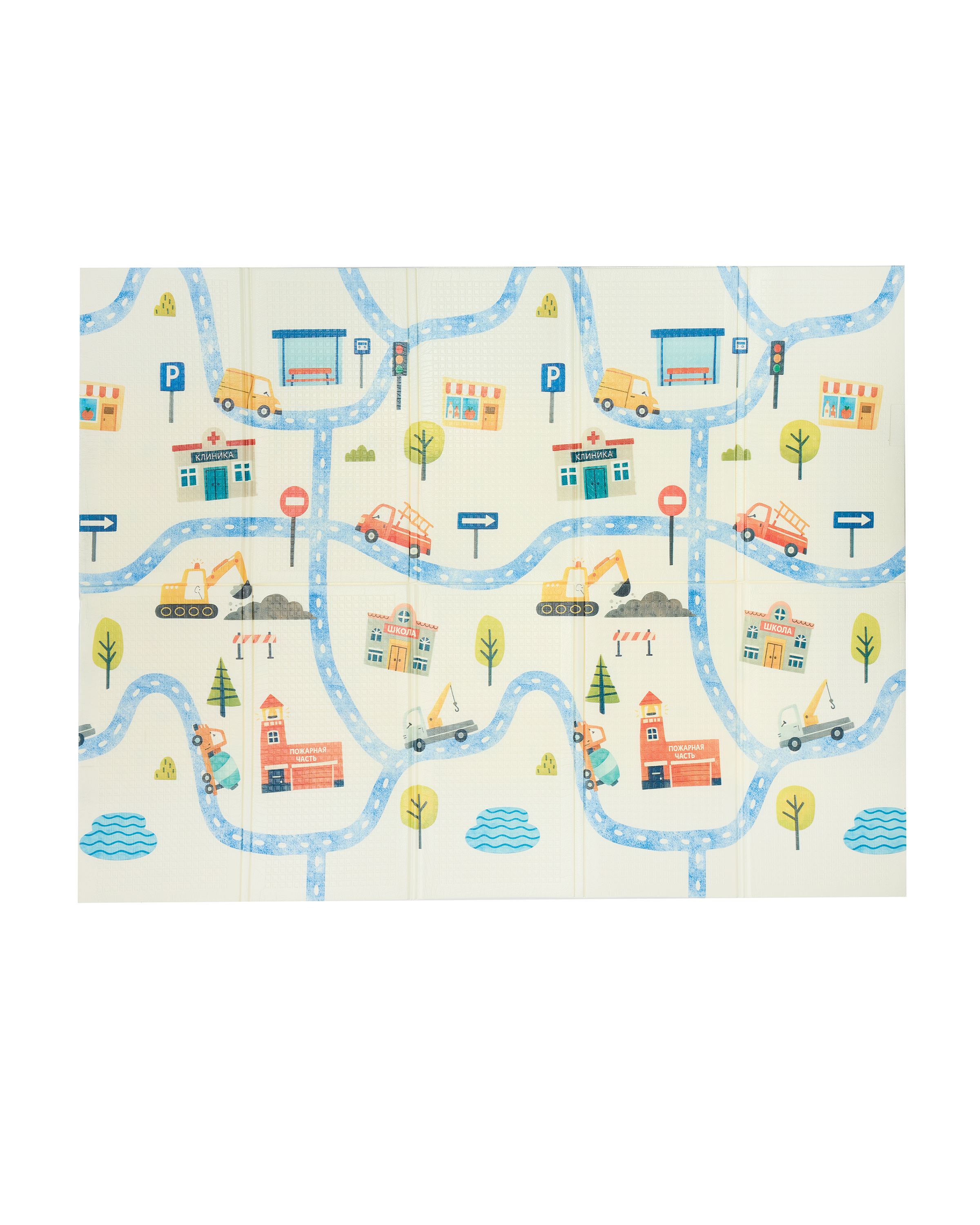 Детский складной коврик BabyGo Soft City 200 x 150 см - фото 1