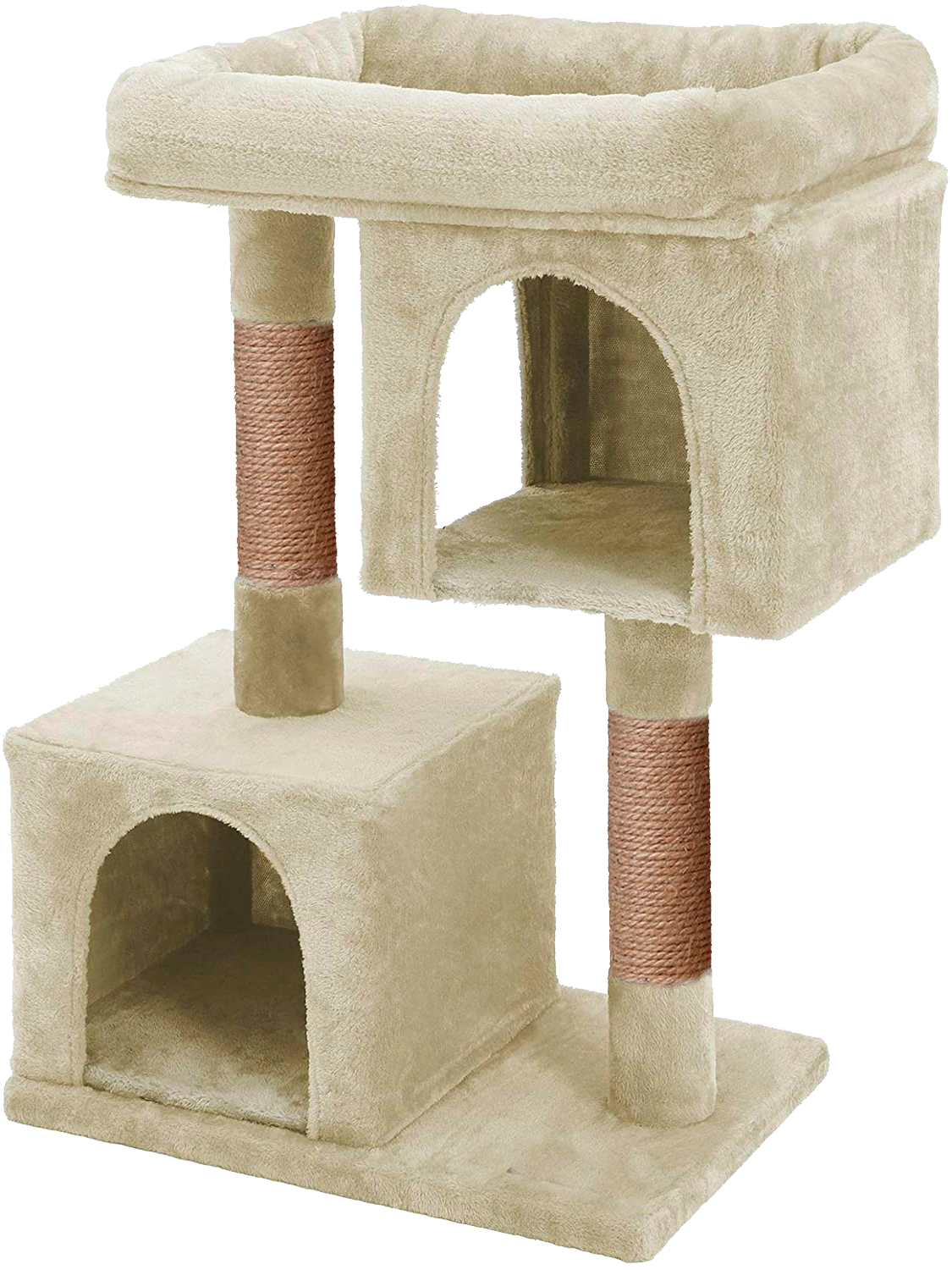 Домик для кошки с когтеточкой Pet БМФ Бежевый - фото 1