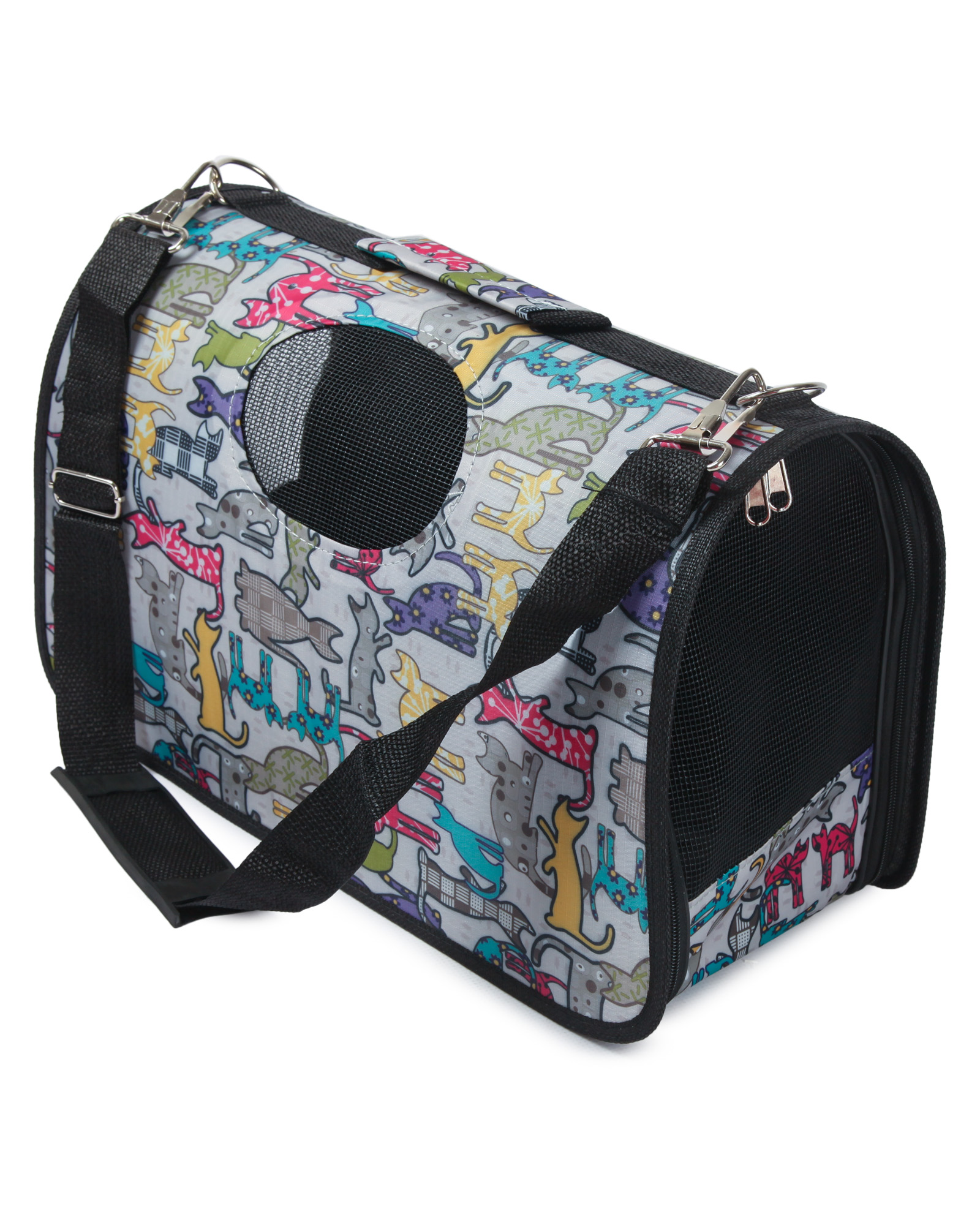 Переноска для непродуктивных животных Barbaks Котики S 44*22*26см - фото 2