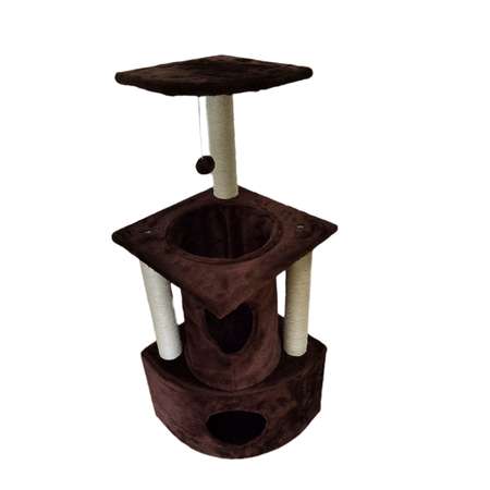 Дом-когтеточка Lilli Pet MIDAS коричневый 38х38х105 см