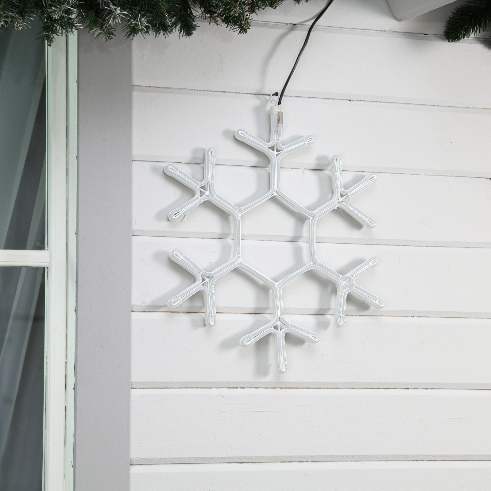 Неоновая фигура Luazon «Снежинка» 50 см 480 LED 220 В свечение белое - фото 2