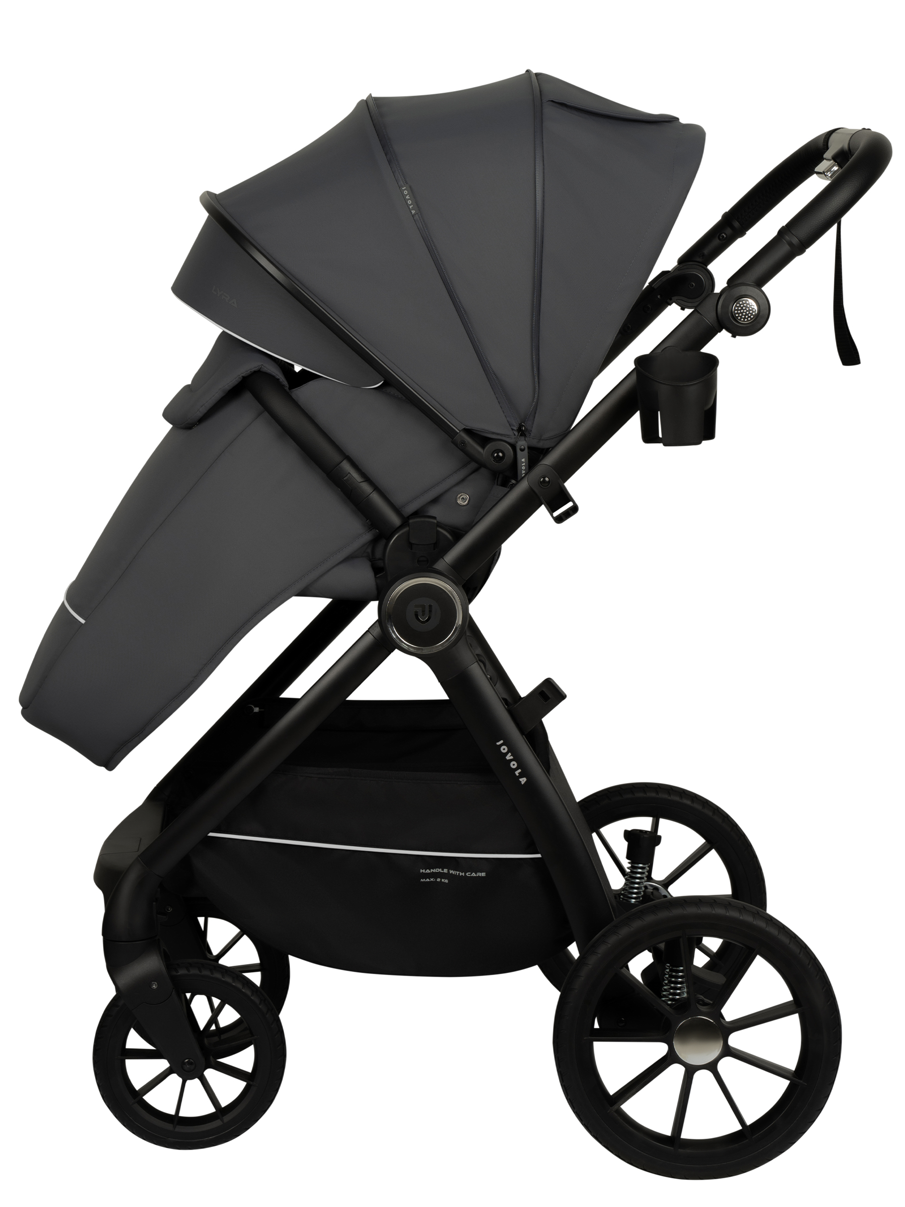 Коляска прогулочная JOVOLA LYRA серый - фото 19