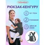 Рюкзак-кенгуру Infantino для переноски малыша серый