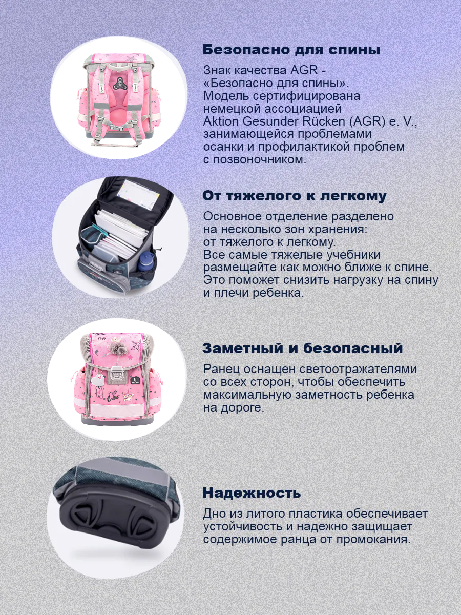 Ранец BELMIL Ballet Pink Set - фото 4