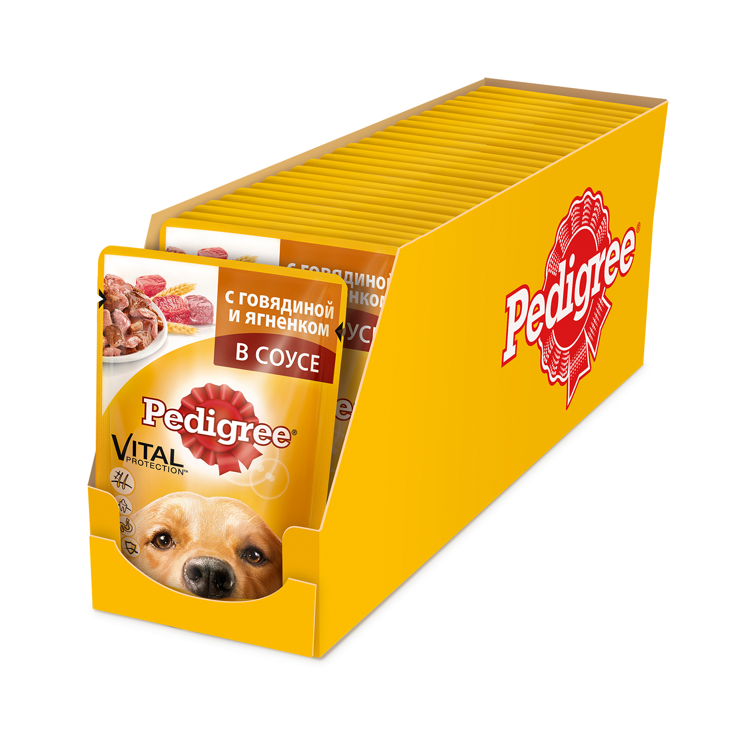 Корм для собак Pedigree с говядиной и ягненком пауч 100г - фото 3