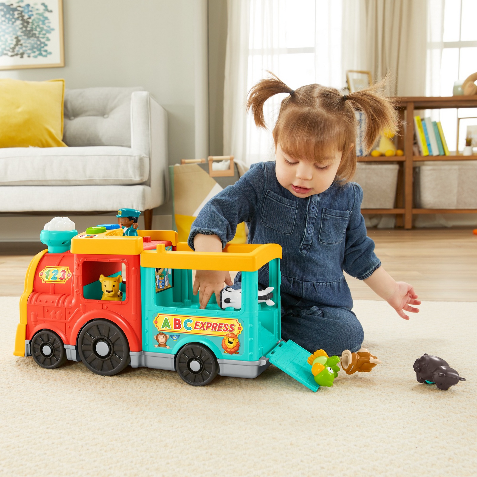 Экскаватор Fisher Price Little People АБВ-экспресс - фото 20