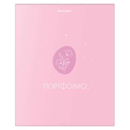 Портфолио школьника Brauberg папка А4 на кольцах 20 файлов для девочки