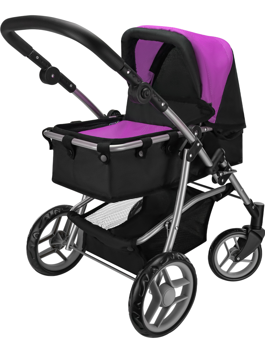 Коляска 3 в 1, коляска-люлька, коляска-трансформер, прогулочная коляска для кукол MELOBO 9651BS-B - фото 1