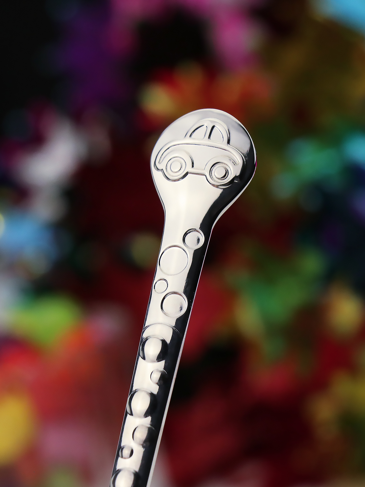 Ложка Кольчугинский мельхиор DODO Машинка посеребренная - фото 6