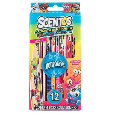 Карандаши цветные Scentos 12 шт.