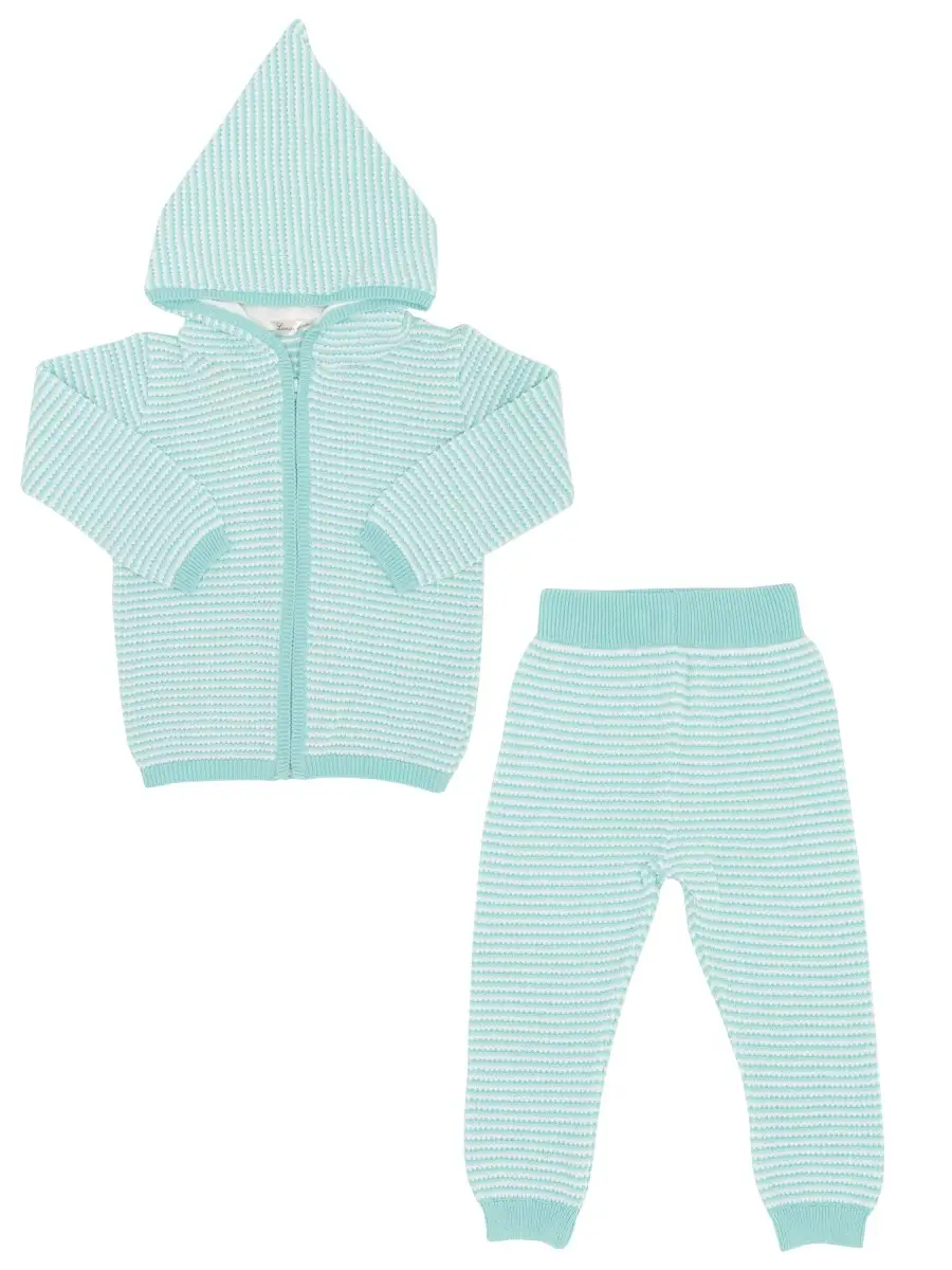 Кардиган и штанишки Linas baby 4285-11-Ментол-белый - фото 9