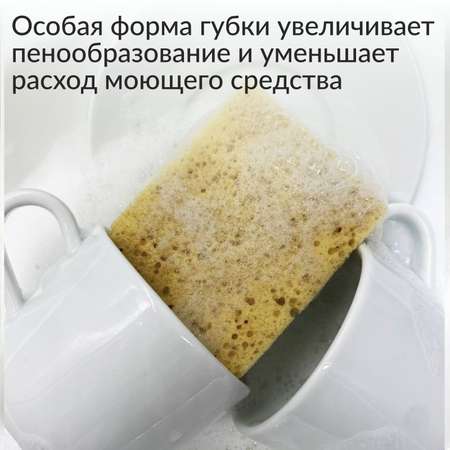 Губки для мытья посуды Jundo Kitchen Sponges Extra Strong 5 шт поролон белые