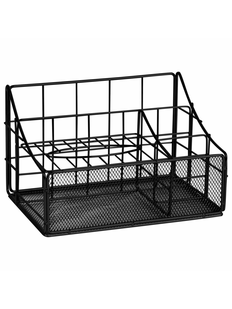 Органайзер для косметики и канцелярии MONTE VITA металлический настольный 4 секции - фото 2