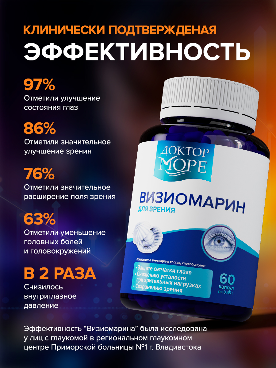 Визиомарин Доктор Море Комплексная поддержка зрения 60 капсул - фото 6