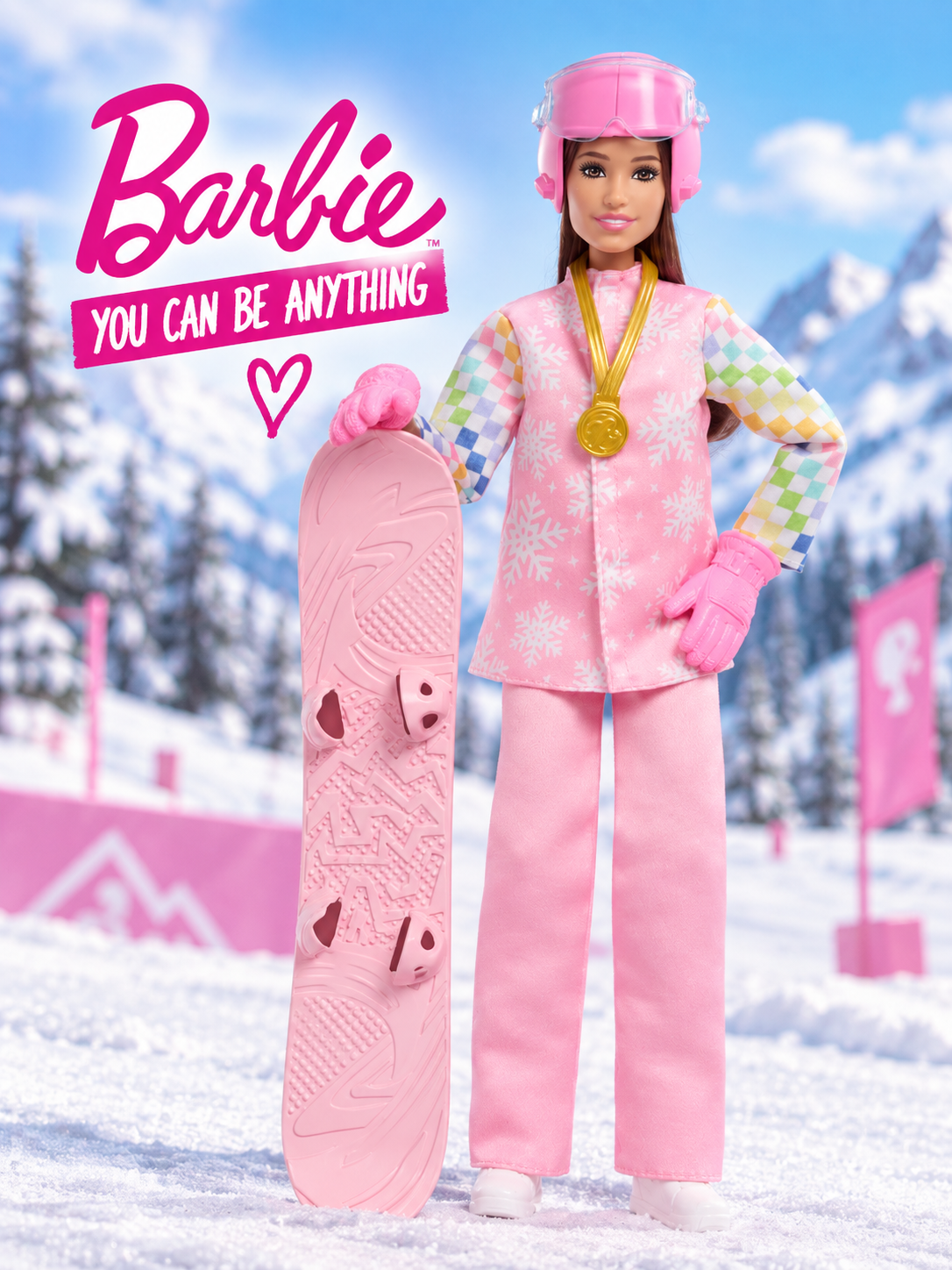 Изображение товара Кукла модельная Barbie Сноубордистка JKF78