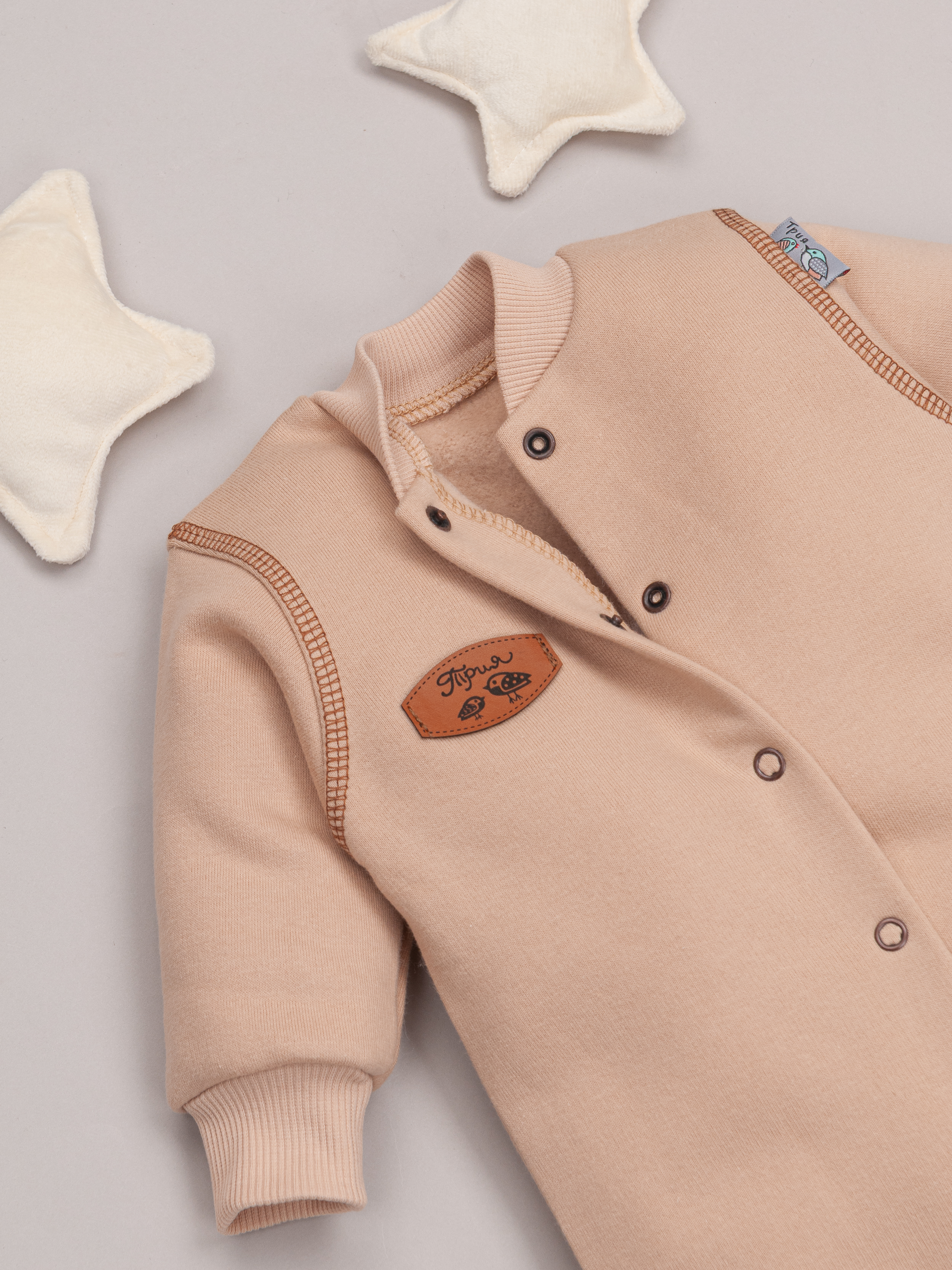 Комбинезон ТРИЯ 1164 футер 3-х нитка св бежевый - фото 4