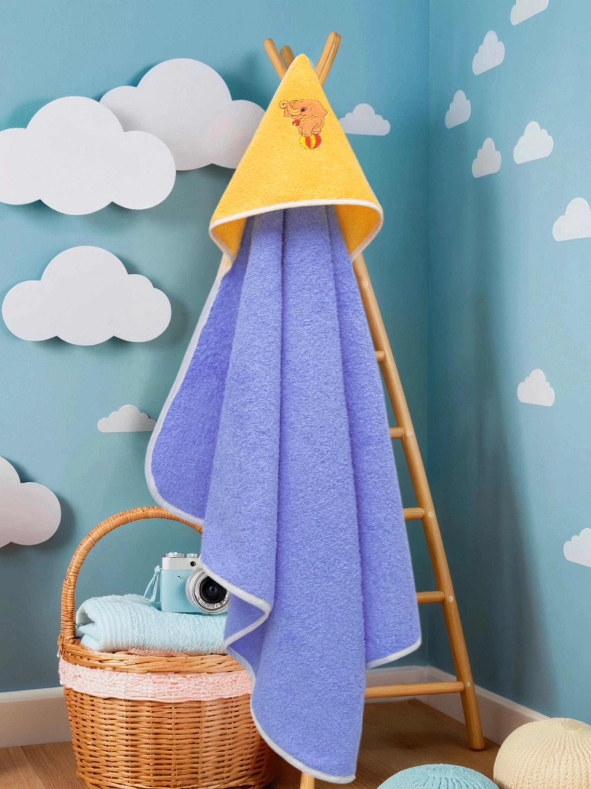 Изображение товара Детское полотенце с капюшоном Wellness Малыш 80x100 см