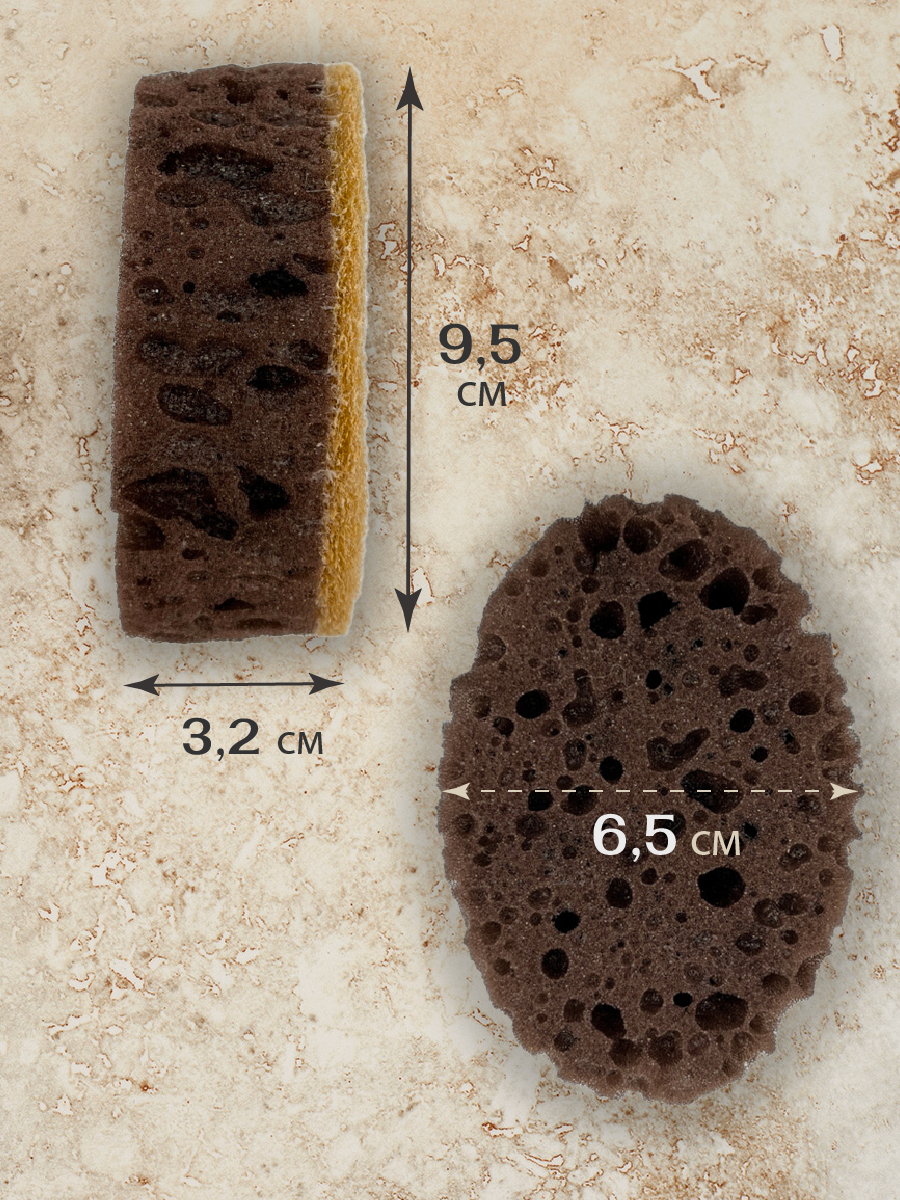 Губки PRO CLEANLY для мытья посуды для кухни поролоновые овальные набор - фото 6