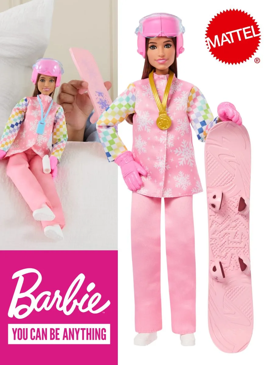 Кукла модельная Barbie Профессии Сноубордистка высота 30 см JKF78 - фото 2