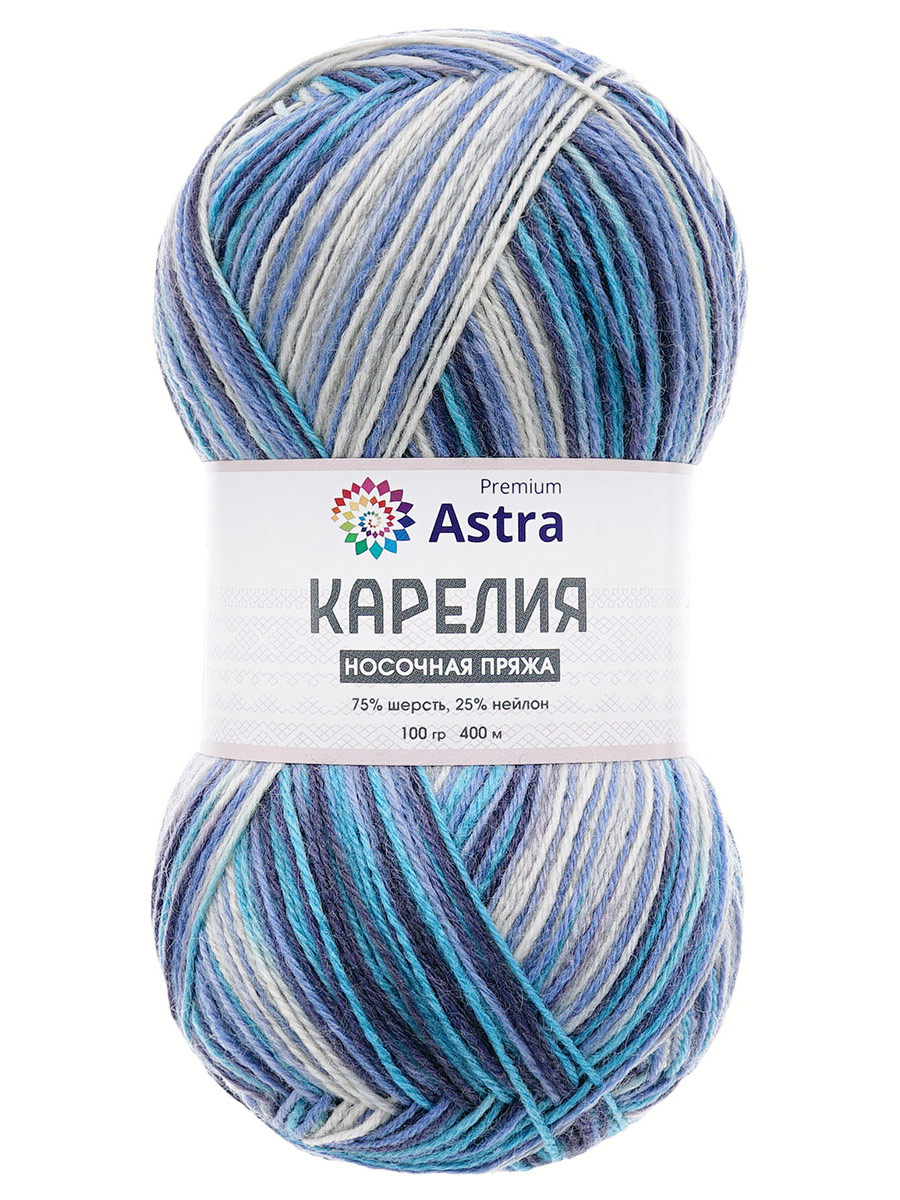 Пряжа для вязания Astra Premium карелия носочная шерсть нейлон 100 гр 400 м цвет 1006 2 мотка - фото 7