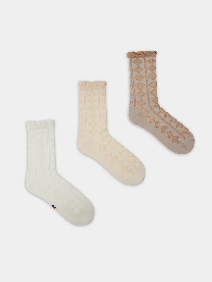 Носки 3 пары Mark Formelle (Марк Формэль) 237A-3113/молочный /нюдовый /капучино/ - фото 9