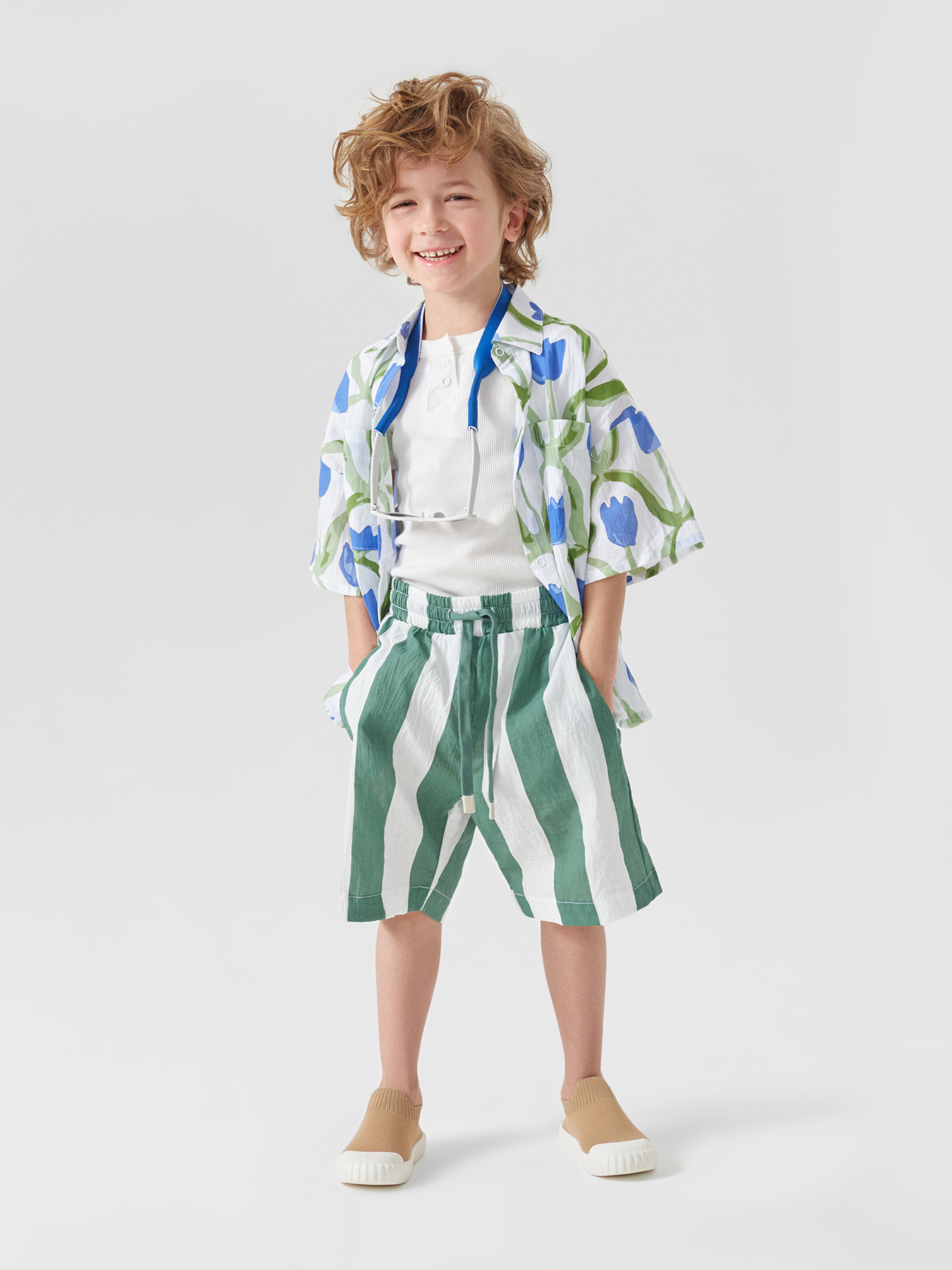 Шорты Happy Baby 88120_green-stripe - фото 14