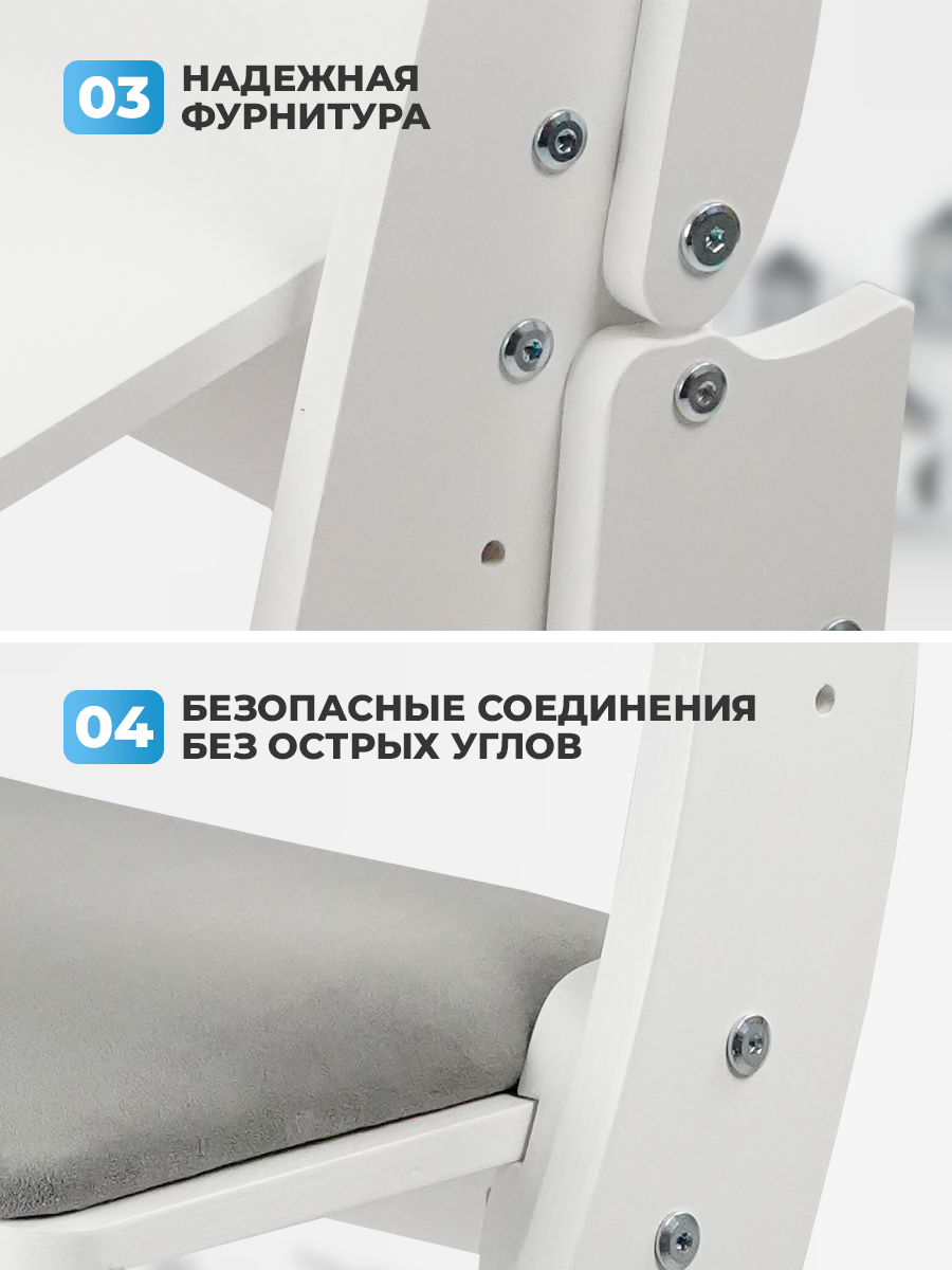 Стульчик для кормления Klikkin белый - фото 5