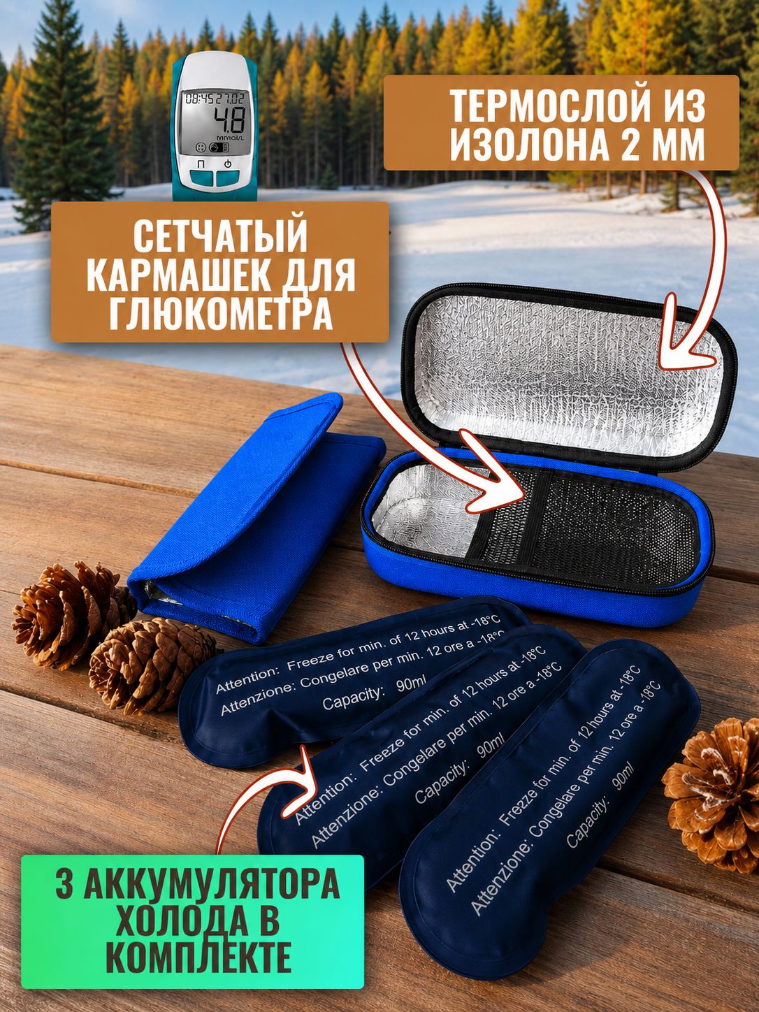 Термосумка ТОПАТОМ Пенал холода - фото 2