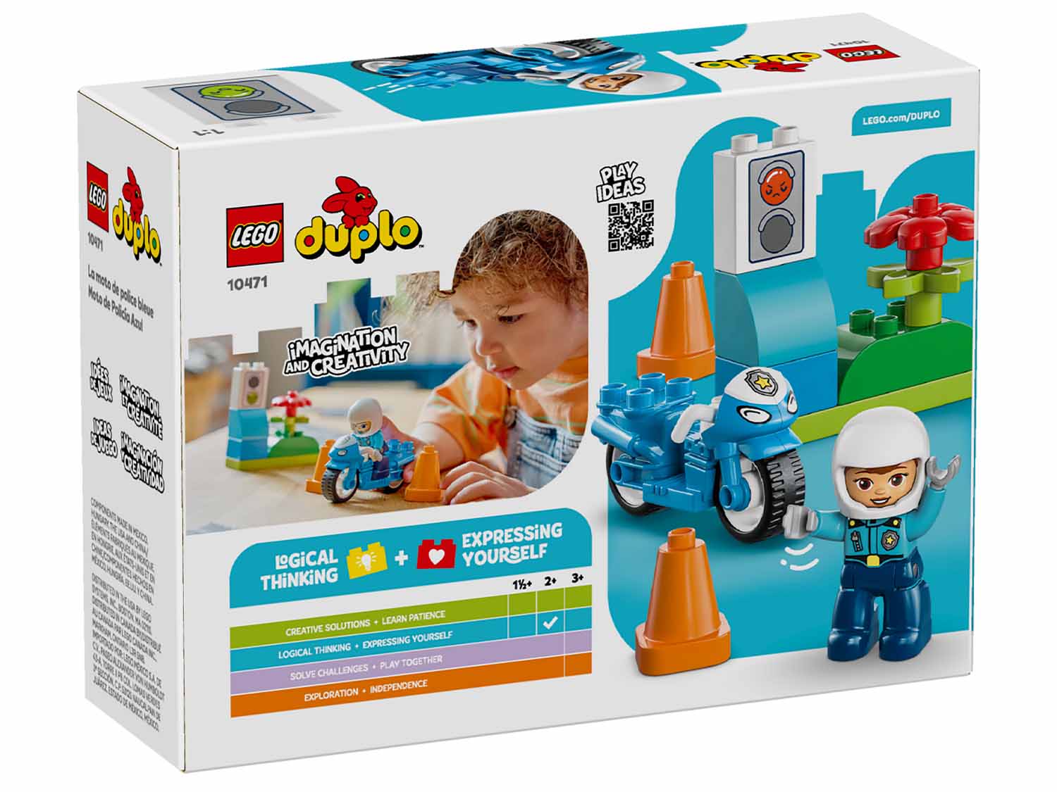 Конструктор LEGO DUPLO Синий полицейский мотоцикл 11 дет. - фото 5
