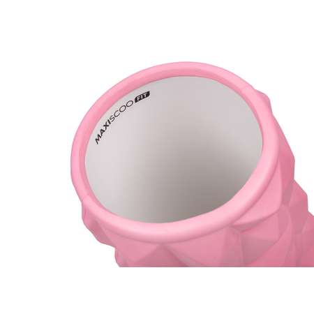 Массажный Ролик MAXISCOO FIT для МФР, Йоги и Фитнеса, 45см, Розовый