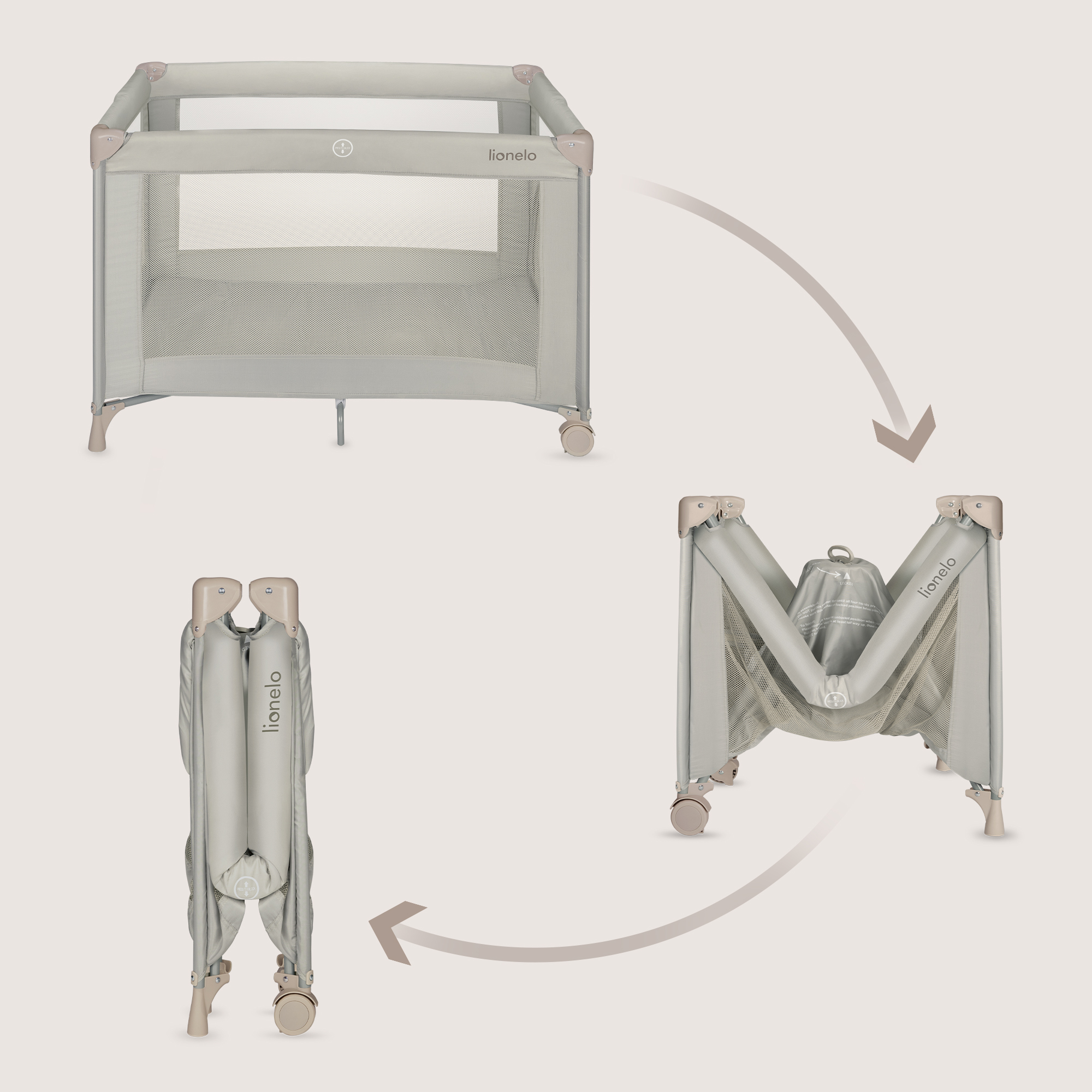 Манеж кровать Lionelo бежевый LO-AMELIE BEIGE SAND - фото 3