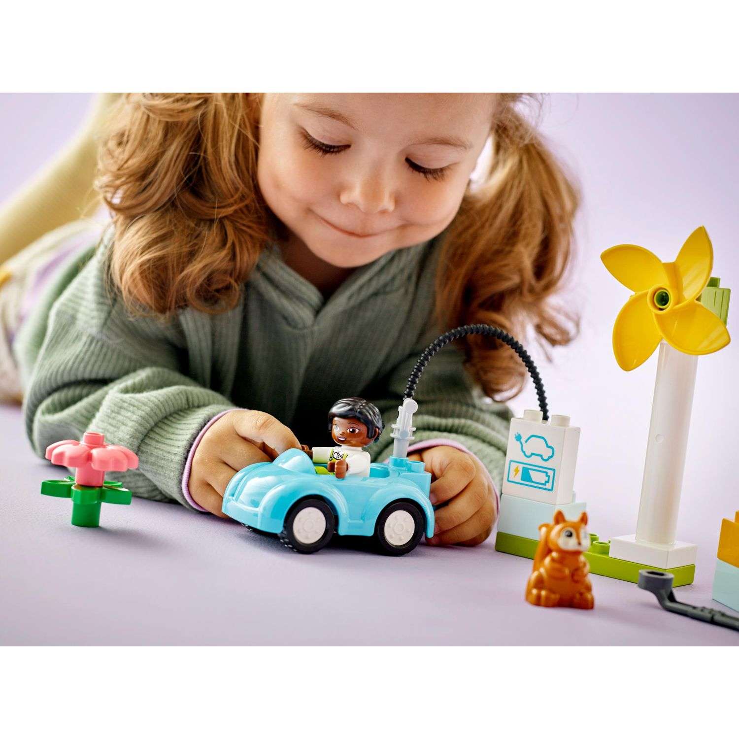Конструктор LEGO DUPLO Турбина и электромобиль 16 дет. - фото 7