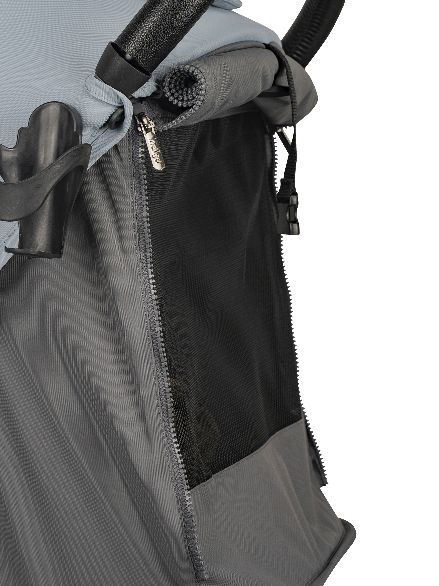 Коляска прогулочная Indigo Skip для путешествий, голубой голубой - фото 24