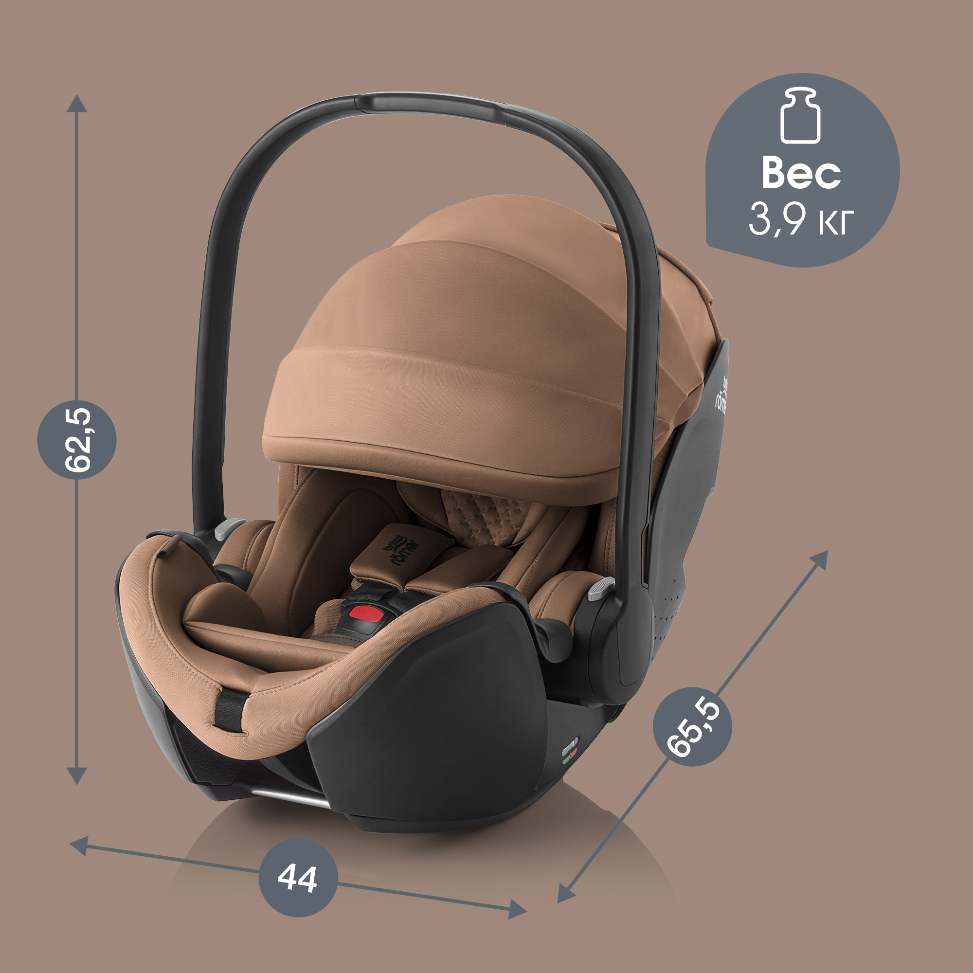 Автокресло Britax Roemer Baby-Safe Pro Lux 0+/1 (0-18 кг) коричневый - фото 13