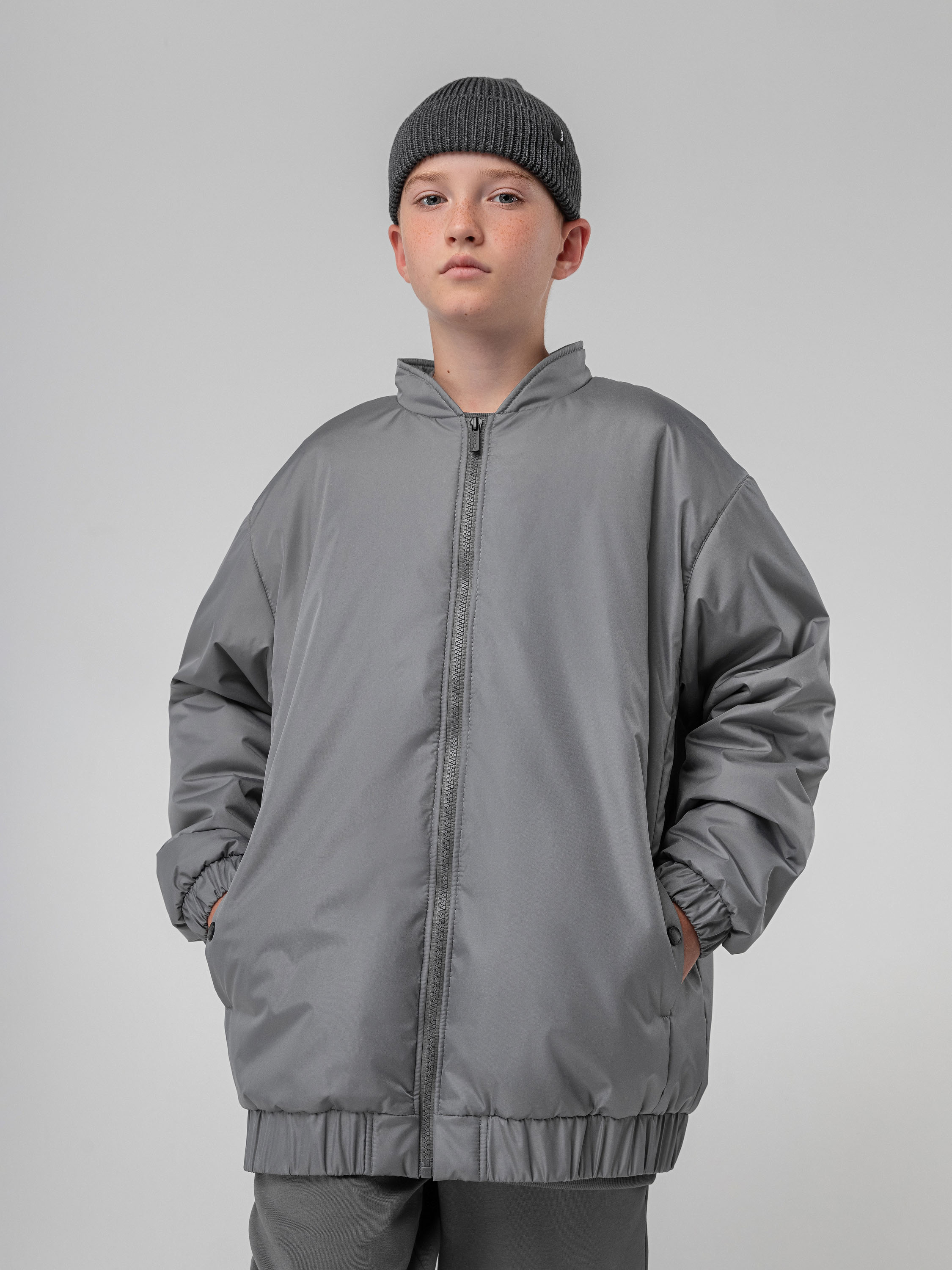 Куртка-бомбер Bodo 49-11МU_серый - фото 4