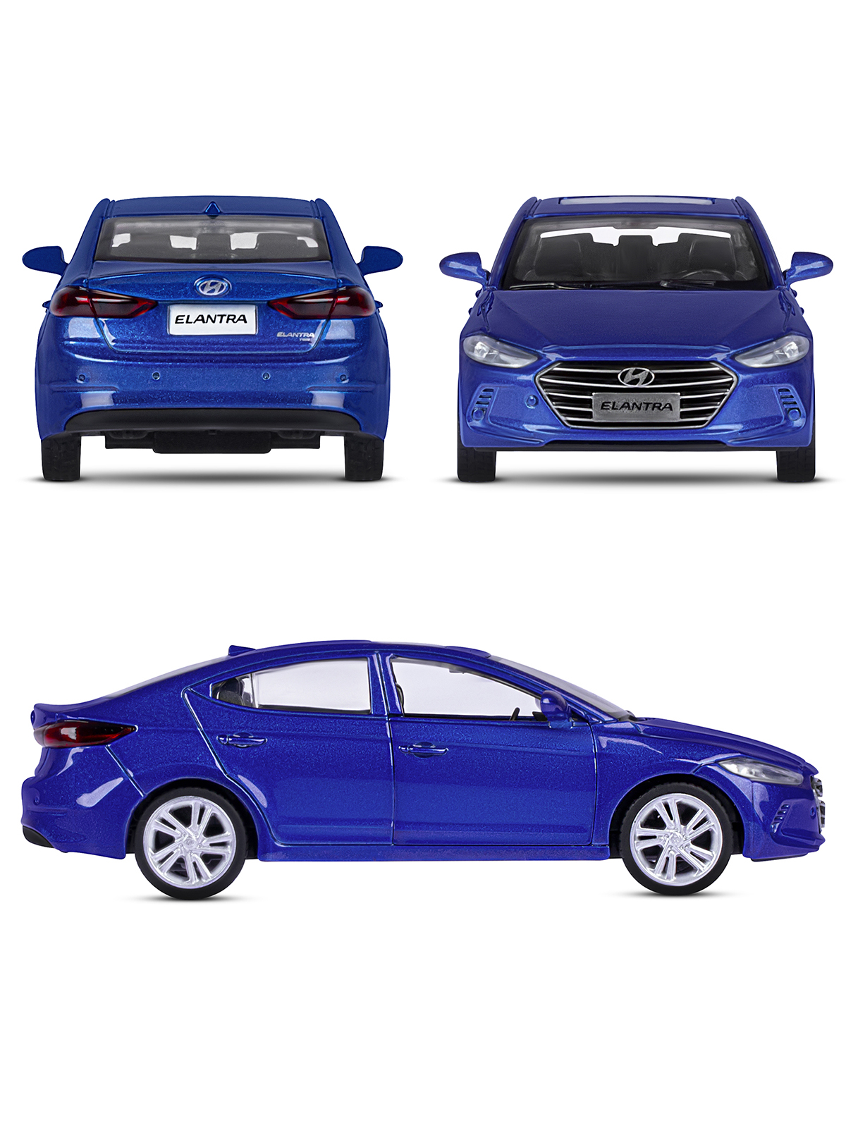 Автомобиль АВТОпанорама Hyundai Elantra 1:40 синий JB1251439 - фото 5
