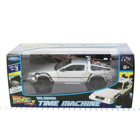 Автомобиль Welly DeLorean Назад в будущее 1:24